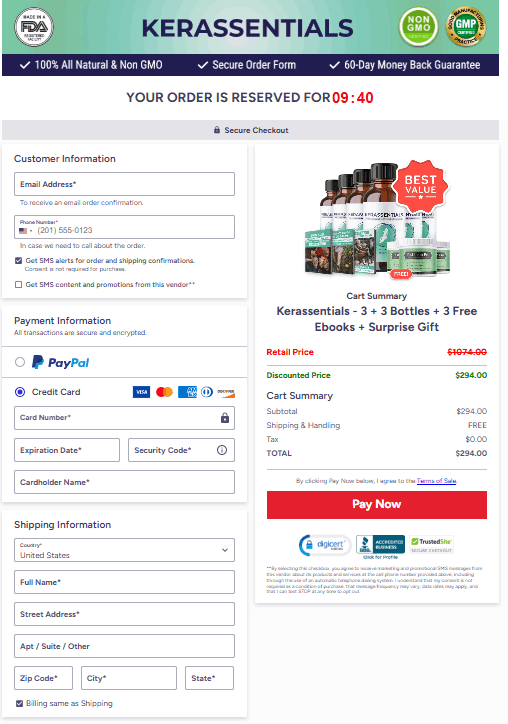Kerassentials Offer Checkout